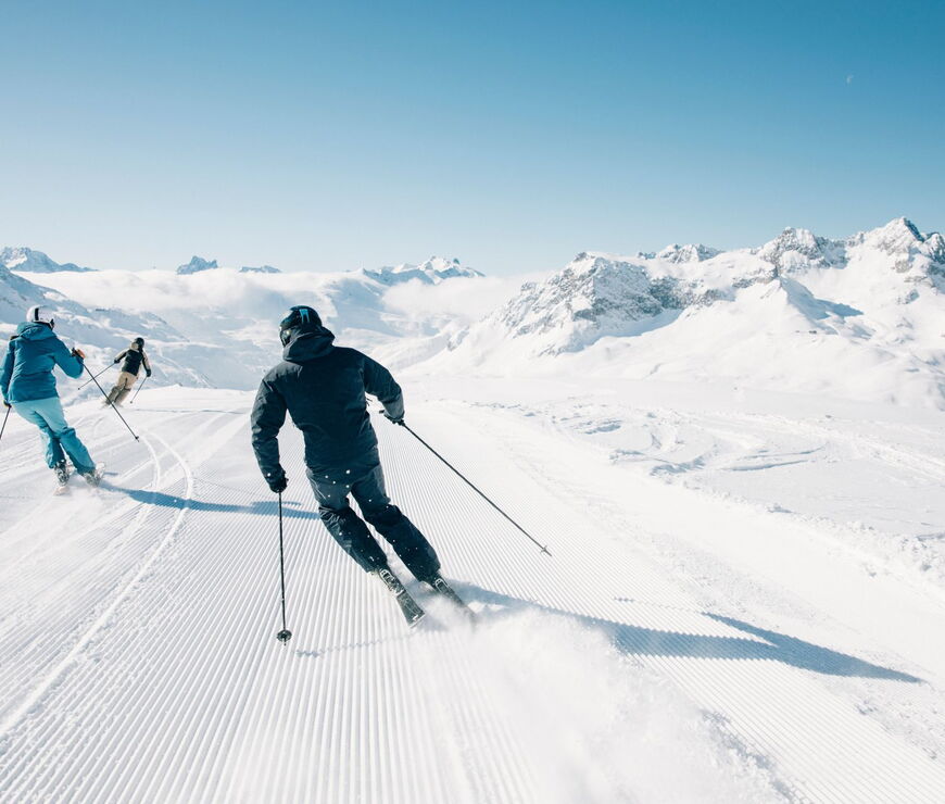 Skifahren im Skigebiet Hinterstoder